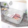 2pcs Box Storage Box Clear Makeup Organizer Storage Crate Freezer Organizer Bins Stackable Storage Bins Lazy Susan Turntable Clear Storage Bins Sundries Organizer Cosmetic Rack view 3