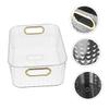 2pcs Box Storage Box Clear Makeup Organizer Storage Crate Freezer Organizer Bins Stackable Storage Bins Lazy Susan Turntable Clear Storage Bins Sundries Organizer Cosmetic Rack view 4