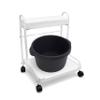 Elitzia Pedicure Cart and Foot Bath Bucket Pedicure Foot Spa 3 Adjustable Height Trolley ABS Foot Bath Tub Foot Massage Esthetician Cart Foot Rest for Pedicure Stand at Home Salon Without Wheels view 1