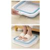 Foldable Foot Bath Basin Multipurpose Large Capacity Silicone Folding Foot Soaking Bucket for Home Travel (Blue) view 3