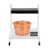 BYGOVICE Rolling Trolley, Foot Rest Pedicure Manicure Funiture Massage Table with Wheels, Beauty Salon Nail or Foot Bath Portable Trolley Cart for Hair Salon, Spa, Home view 1