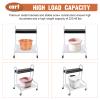 BYGOVICE Rolling Trolley, Foot Rest Pedicure Manicure Funiture Massage Table with Wheels, Beauty Salon Nail or Foot Bath Portable Trolley Cart for Hair Salon, Spa, Home view 4