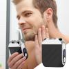Compact Electric - 2025 LCD Display, Waterproof Men's Shaver | Magnetic dul-Head Design Portable Facial Shaver, Portable Electric Shaver Lightweight Rechargeable Shaver for Home Use view 3