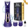 Zesuti Bikini Trimmer for Women,Electric Razors for Women & LED Display,Wet/Dry Pubic Body Hair Trimmer,IPX7 Waterproof-Easy Cleaning Body Shaver Bikini Razor,Ceramic Blade,Women's Gifts,Purple view 1
