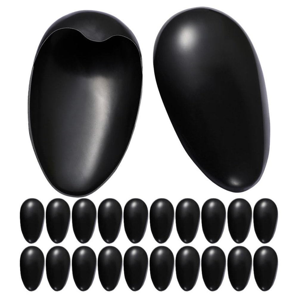 Reusable Ear Covers Heat Protection Black 40pcs for Hair Dye