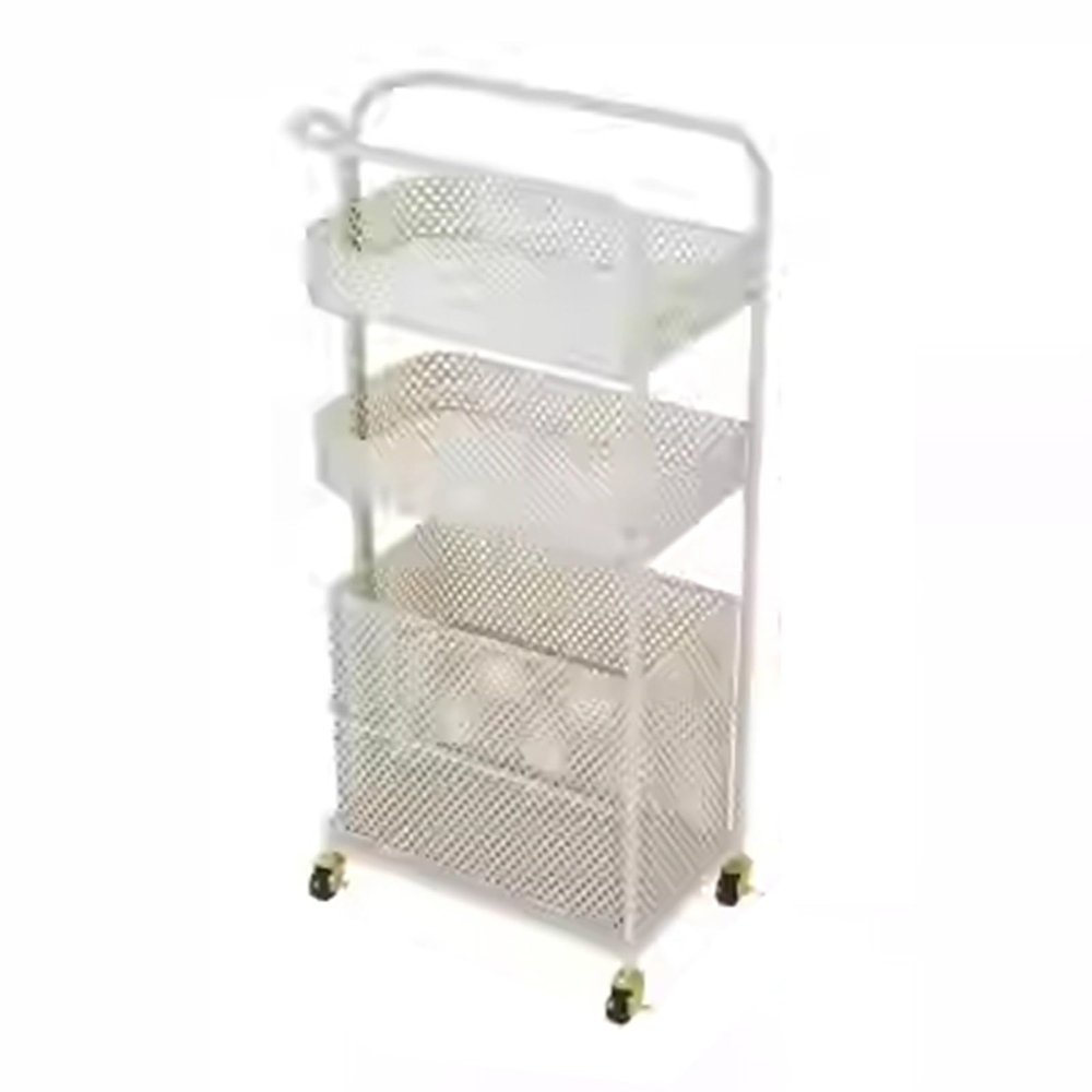 Beauty Salon Trolley,Space Saving Rolling Beauty Cart,Rolling Storage Station Esthetic Supply Holder for Beauty Spa Cosmetology Massage, Tattoo Manicure Tool Holder Station(White)