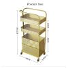Beauty Salon Trolley,Space Saving Rolling Beauty Cart,Rolling Storage Station Esthetic Supply Holder for Beauty Spa Cosmetology Massage, Tattoo Manicure Tool Holder Station(White) view 2