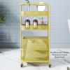 Beauty Salon Trolley,Space Saving Rolling Beauty Cart,Rolling Storage Station Esthetic Supply Holder for Beauty Spa Cosmetology Massage, Tattoo Manicure Tool Holder Station(White) view 4