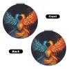 DWVTFSM Fire and Water Phoenix Compact Mirror Small Travel Makeup Mirror 2X 1x Magnification Portable Folding Mirror Lightweight Metal Cosmetic Pocket Mirror for Women Gifts view 2