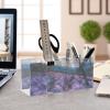 Makeup Brush Organizer Pencil Holder Pen Organizer Clear for Desk Lavender Field Cosmetic Brushes Stationery Storage view 4