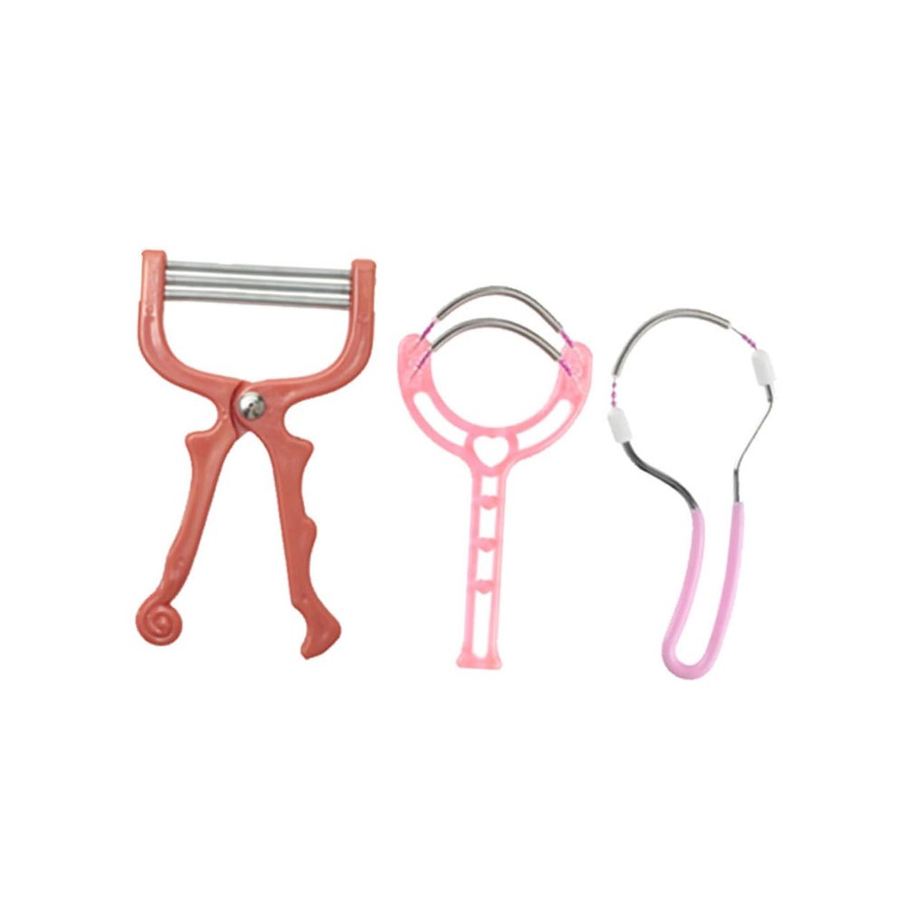 ARTSEWPLY 3pcs Stainless Steel Hair Remover Set Facial Hair Epilators for Women Men No Chemicals