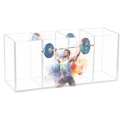 Makeup Brush Organizer Pencil Holder Pen Organizer Clear for Desk Weightlifting 1 Cosmetic Brushes Stationery Storage