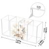 Makeup Brush Organizer Pencil Holder Pen Organizer Clear for Desk Flower Bouquet Cosmetic Brushes Stationery Storage view 3