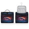 YPPAHHHH Makeup Organizer Bag Galaxy Dolphin Large Cosmetic Bag for Women Men Hanging Makeup Case with Handle, Double Zipper Cosmetic Case for Travel Vacations Gift view 2