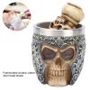 SOUQDWL Shaving Brush,Shaving Brush, Men's Beard Shaving Set, Stainless Steel Shaving Bowl, Skeleton Head Beard Brush Set for The Hair Salon at Home view 3