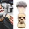 SOUQDWL Shaving Brush,Shaving Brush, Men's Beard Shaving Set, Stainless Steel Shaving Bowl, Skeleton Head Beard Brush Set for The Hair Salon at Home view 4