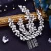 Beaupretty Rhinestone Floral Hair Combs for Women Elegant Decorative Hair Accessories for Weddings Proms and Special Occasions Versatile and Stylish Sparkling Ornaments view 3