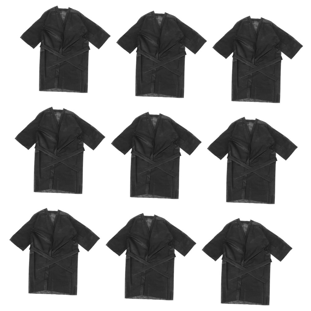 Yardwe 10pcs Disposable Bathrobe for Spa and Salon Use Soft Non-woven Material Comfortable and Convenient for Beauty Treatments for Saunas and Hotels