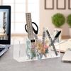 Makeup Brush Organizer Pencil Holder Pen Organizer Clear for Desk Bouquet Cute Flower Cosmetic Brushes Stationery Storage view 4