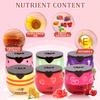 6 PCS Bee Lip Balm Honey Pot, Honey Strawberry Watermelon Apple Vanilla Peach Bee Lip Balm Sleeping Lip Mask Overnight with Sticks, Honey Pot Lip Balm Exfoliating Prevention Dry and Crack Lip Scrubs view 4