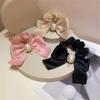 FMURY Retro Hair Rounded Square Pearl Diamond Pendant Hair Rope Hair Ornaments(E) view 2