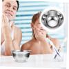 Healeved 2pcs Stainless Steel Shaving Bowl for Men Foaming Cup for Shaving Soap Antiskid Design for Home Barber Use for Warm Lather and Easy Cleaning Random Style view 2