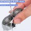 2026 New Model Mini Dual-Head Electric Shaver, Electric Mini Portable Razor, Pocket Size Washable Double Head Razor, Rechargeable Waterproof Compact Electric Shaver for Home, Car, Travel (Blue) view 3