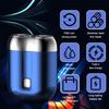 2026 New Model Mini Dual-Head Electric Shaver, Electric Mini Portable Razor, Pocket Size Washable Double Head Razor, Rechargeable Waterproof Compact Electric Shaver for Home, Car, Travel (Blue) view 4