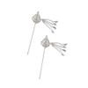 2Pcs Chinese Hair Stick Metal Long Tassels Hairpin Thai Headwear Hair Chopsticks Hollow Ancient Hair Fork Hair Accessories for Women Girls view 1