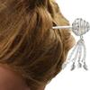 2Pcs Chinese Hair Stick Metal Long Tassels Hairpin Thai Headwear Hair Chopsticks Hollow Ancient Hair Fork Hair Accessories for Women Girls view 2