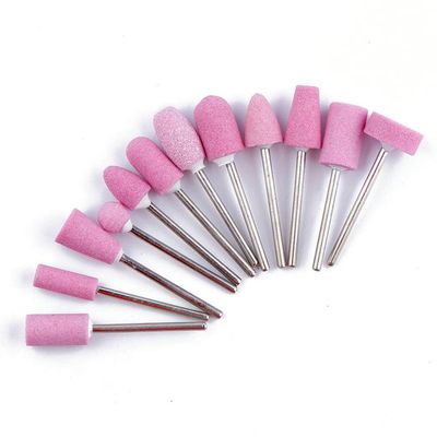 HIONJIN 12 Pcs Ceramic Nail Drill Bits Electric Manicure Replacement Device for Manicure Pedicure Polishing Mill Cutter Nail Files(Bag)