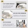 30cm/11.8in 40cm/15.7in Standing Makeup Table Mirror with Lights Rotatable Cosmetic Mirror Cute Cat Ears/ 3-Color Stepless Dimming/HD Desk Mirror(White,40cm/15.7in) view 4