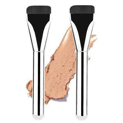 2pcs Flat Foundation Brush for Liquid Makeup, Ultra Thin Flat Head Foundation Brush Soft Dense Flat Makeup Brush Beauty Brushes for Face Makeup Cosmetic Application,Premium Flat Brush Makeup