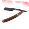 Healeved 2pcs Barber Steel Razors Men Manual Razor Safe Metal Blade Portable for Travel for Shaving Hair Salons Home Use view 3