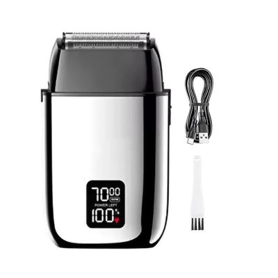Men's Shaver, 3-Blades Waterproof Electric Razor for Men Professional Bald Head Foil Shaver Rechargeable Men's Beard Shaving Machine(Silver)