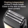 Men's Shaver, 3-Blades Waterproof Electric Razor for Men Professional Bald Head Foil Shaver Rechargeable Men's Beard Shaving Machine(Silver) view 3