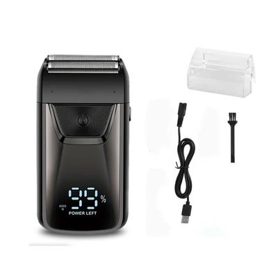 Men's Shaver, Electric Shaving Machine Cordless Foil Shaver Bald Shaving Machine Hair Cutting Machine Men's Razor(Black)