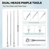 5PCS Blackhead Remover Comedone Extractor,Stainless Pimple Popper ToolCurved Blackhead Tweezers Kit, Professional Stainless Pimple Acne Blemish Removal Tools KitBlackhead Extractor Tool view 2