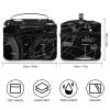 JKLQWH Makeup Bag Physics Print Printed Large Capacity Travel Make Up Bag for Cosmetics Vertical Storage Water-Resistant Leather Toiletry Organizer Skincare Makeup Organizer Bag view 2