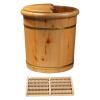 ChuYiElegance Wooden Foot Soak Tub for Relaxation And Care, with cover roller view 1