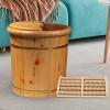 ChuYiElegance Wooden Foot Soak Tub for Relaxation And Care, with cover roller view 2