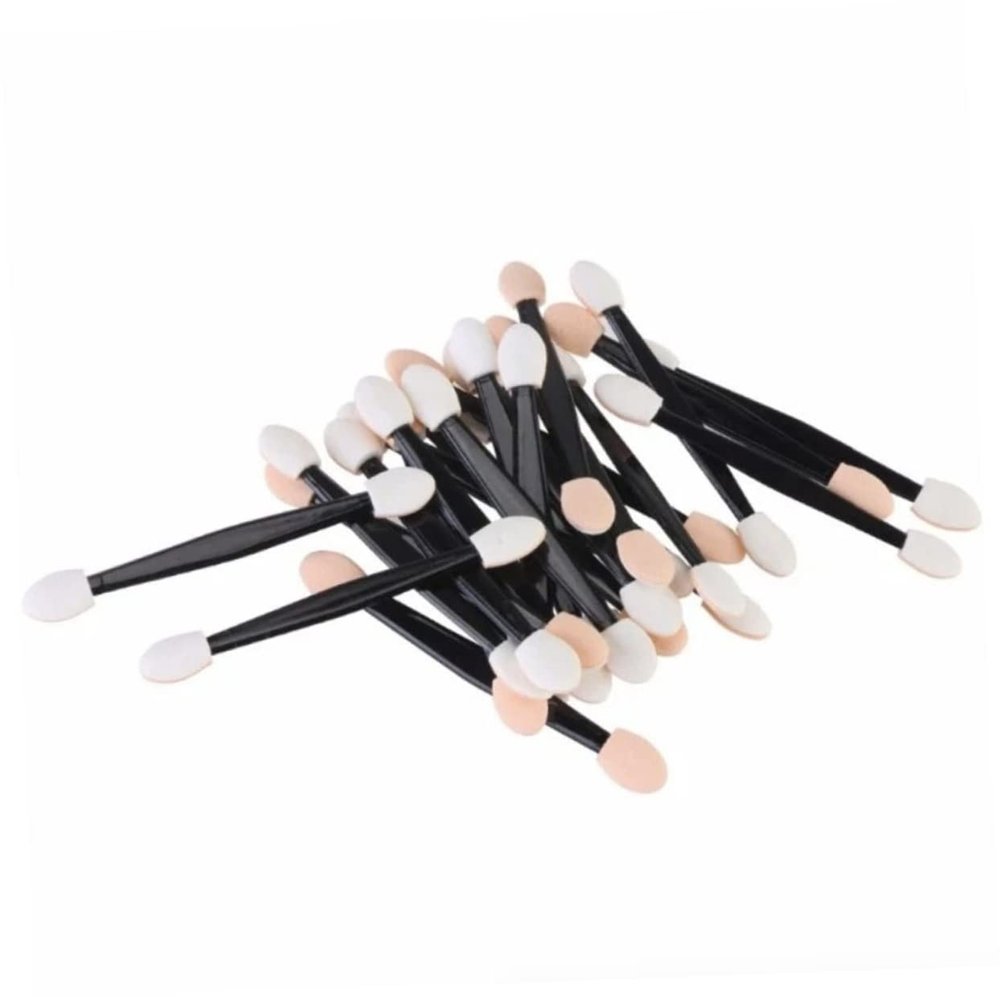 KAILIKETIY 100pcs Disposable Dual Sided Eyeshadow Applicators for Makeup Application Sponge Eye Shadow Brushes for Beginners and Professionals for Parties and Everyday Use