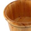 predolo Wooden Footbath Basin Foot Tub Washing Bath Sooth Surface Washing Bowl Bucket, A 30CMX36CM view 2