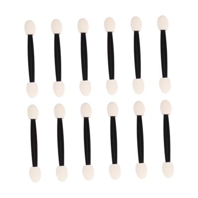 ARTSEWPLY 24pcs Disposable Dual-sided Eyeshadow Sponge Sticks Applicators for Makeup Artists and Beauty Shops Ultra Skin-friendly Lightweight for Eyeshadow Eyebrow and Lip Applications Black