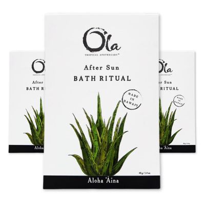 Ola Tropical Apothecary Unscented After Sun Bath Hawaiian Sea Salt Rituals 3 Pack - 2 oz