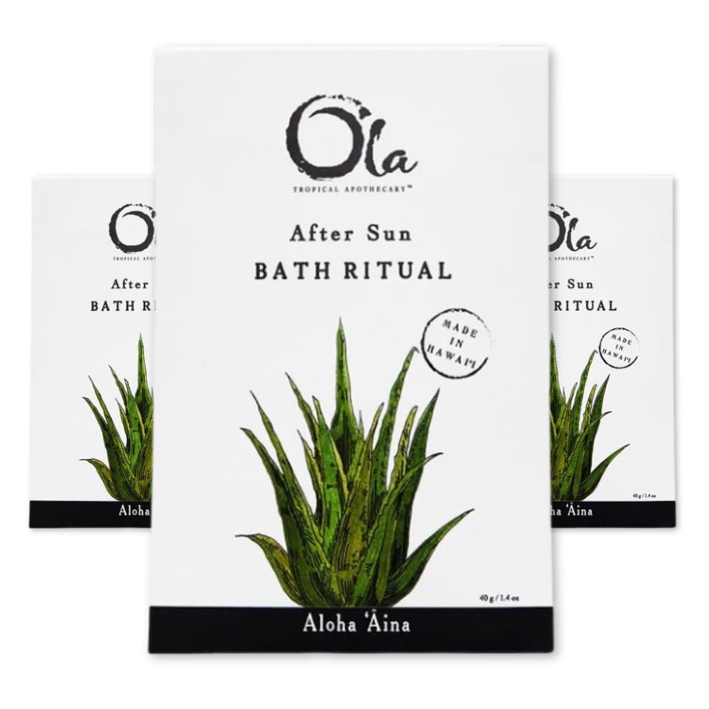 Ola Tropical Apothecary Unscented After Sun Bath Hawaiian Sea Salt Rituals 3 Pack - 2 oz