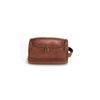 BMXCY Convenient Double Layer Travel Toiletry Bag Leather Makeup Storage Bag Large Capacity Portable Wash Tote Bag Practical view 1