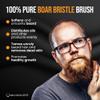 Beardilizer Beard Brush Kit, 100% Pure Boar Bristle Brush, Luxury Wood Comb & 2 Mustache Scissors, Professional Grooming & Care, Beard Accessories for Men view 3
