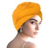 AGKXHDEC 1 Pack Double Layer Microfiber Towel, Hair Turbans for Wet Hair, Drying Hair Wrap for Women (Apricot Yellow) view 1