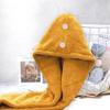 AGKXHDEC 1 Pack Double Layer Microfiber Towel, Hair Turbans for Wet Hair, Drying Hair Wrap for Women (Apricot Yellow) view 2